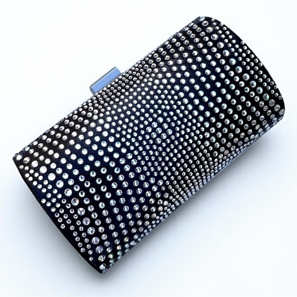 INC Embellished Evening Clutch | 7” x 5” | Black & Silver | Like New ✨ - Picture 1 of 12